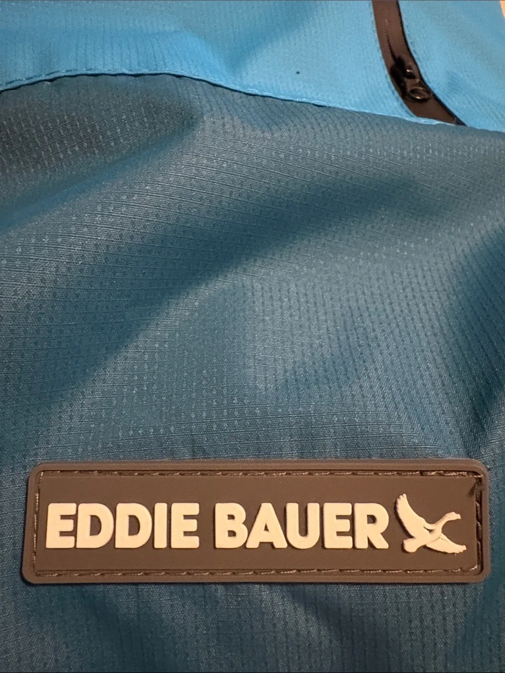 Eddie Bauer Ravenna Color-block Pet Windbreaker/ 🌧️ coat in Sea Spray Blues NWT
